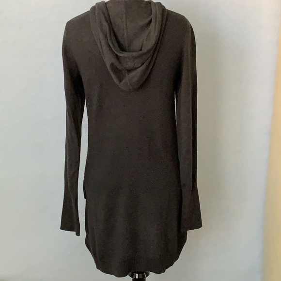 Dakini Dark Gray Hooded Long Sweater Dress - Picture 5 of 12